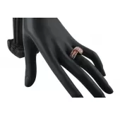 Кольцо ROZI RG-09325B с черными фианитами