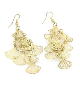 Серьги Indigo ING-RR-139 золотистые из тонких пластин