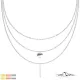 Стальное трехслойное колье TATIC SNP-1525 из цепочек с подвесками