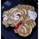 Брошь из дерева «Тигр золотой» COREYAGI ASC-TGG02, символ 2022 нового года