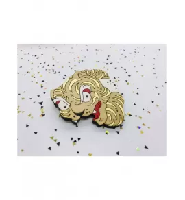 Брошь из дерева «Тигр золотой» COREYAGI ASC-TGG02, символ 2022 нового года
