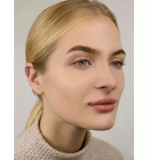 Серьга для пирсинга хеликса, хряща уха, штанга из стали PiercedFish JA10977 с фианитами