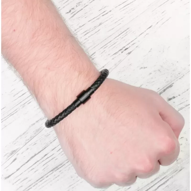 Мужской кожаный браслет Everiot BC-MJ-1986 с магнитным замком