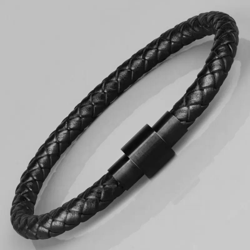 Мужской кожаный браслет Everiot BC-MJ-1986 с магнитным замком