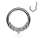 Кольцо кликер с фианитами PiercedFish --RH014 серьга для пирсинга септума носа, трагуса, хеликса уха, брови, губ, пупка