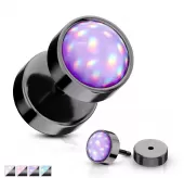 Фейк-плаг из стали PiercedFish PSFX-091-K с черным покрытием