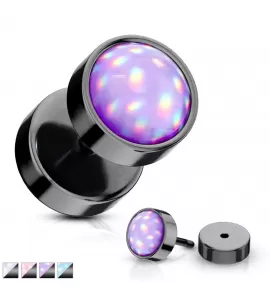 Фейк-плаг из стали PiercedFish PSFX-091-K с черным покрытием