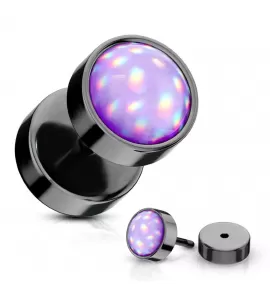 Фейк-плаг из стали PiercedFish PSFX-091-K с черным покрытием