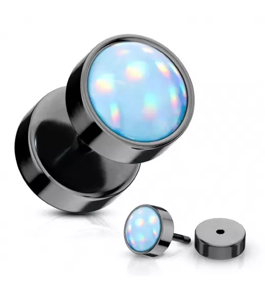 Фейк-плаг из стали PiercedFish PSFX-091-K с черным покрытием