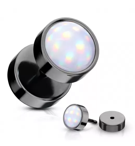 Фейк-плаг из стали PiercedFish PSFX-091-K с черным покрытием