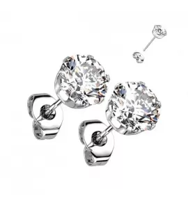 Серьги-гвоздики TATIC SERD от 2 до 10 мм, с прозрачным фианитом