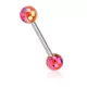 Штанга для пирсинга языка из стали PiercedFish BA52 с акриловыми шариками