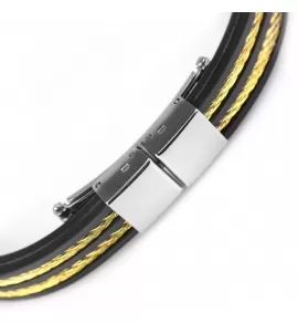 Браслет мужской из каучука и стали Everiot PL-XP-0109