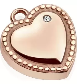 Кулон из стали TATIC SSPM-6258 в форме сердца с фианитом