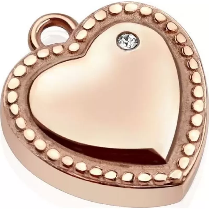 Кулон из стали TATIC SSPM-6258 в форме сердца с фианитом