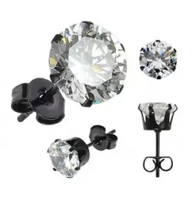 Серьги-гвоздики TATIC SERDK от 3 до 10 мм, с фианитом