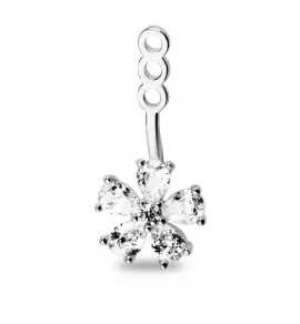 Подвеска джекет для серег-гвоздиков TATIC ED-015 с цветком и фианитами