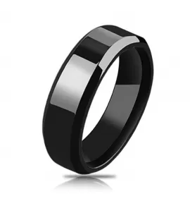 Черное кольцо TATIC RSS-4514 из нержавеющей стали, глянцевое