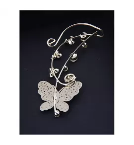 Кафф на все ухо C001-0015 с бабочкой и стразами