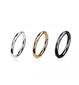 Пирсинг кольцо с кликером, из титана Pirslab RHT89, серьга для септума носа, хряща уха, хеликса, брови, губ, сосков, розовое золото