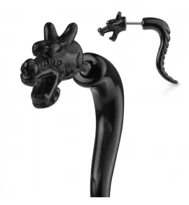 Серьга фейк-плаг PiercedFish TAFX06 в форме дракона (имитация пирсинга)