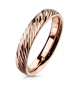 Стальное кольцо Spikes R-M7479R с диагональным узором