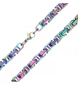 Массивная мужская цепь византийского плетения Everiot SN-ZS-2883 из стали