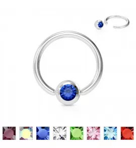 Серьга кольцо с шариком из стали PiercedFish RS03 для септума, хряща уха, носа, брови, губ, пупка, пирсинга смайл