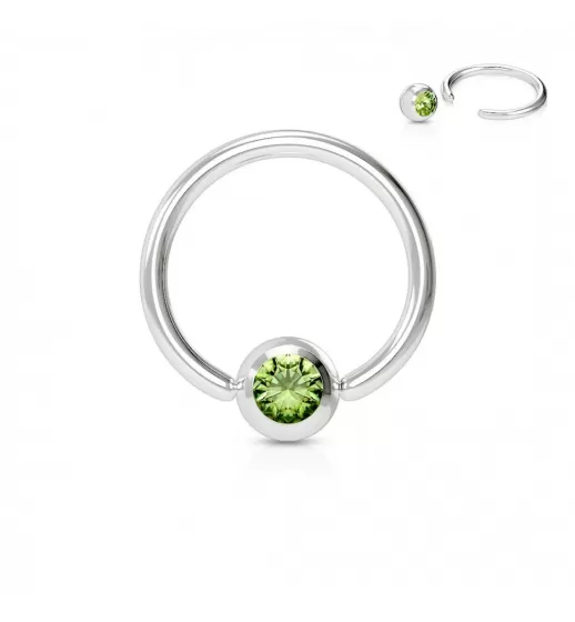 Серьга кольцо с шариком из стали PiercedFish RS03 для септума, хряща уха, носа, брови, губ, пупка, пирсинга смайл