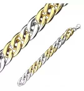 Мужской панцирный браслет-цепь Spikes SB24 из нержавеющей стали