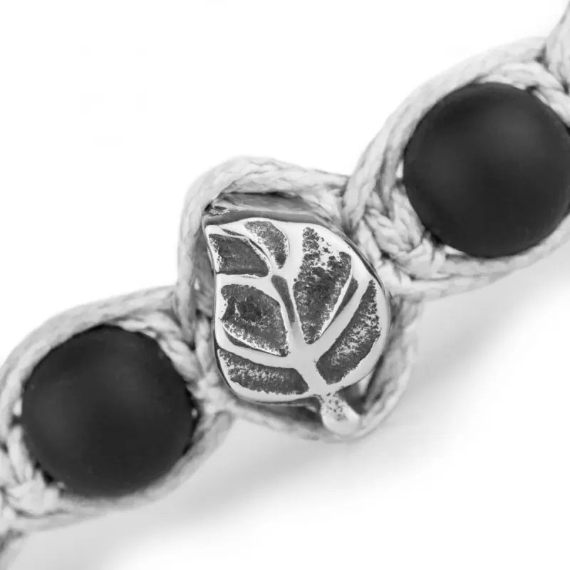 Браслет Шамбала Everiot Select LNS-2296 из матового агата с листом