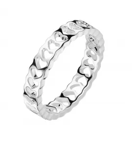 Женское кольцо из ювелирной стали TATIC RSS-8001 с сердечками