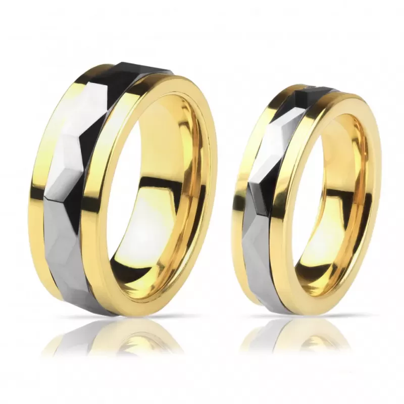 Кольцо антистресс из карбида вольфрама INFY R-TG-1224 с вращающейся серединкой