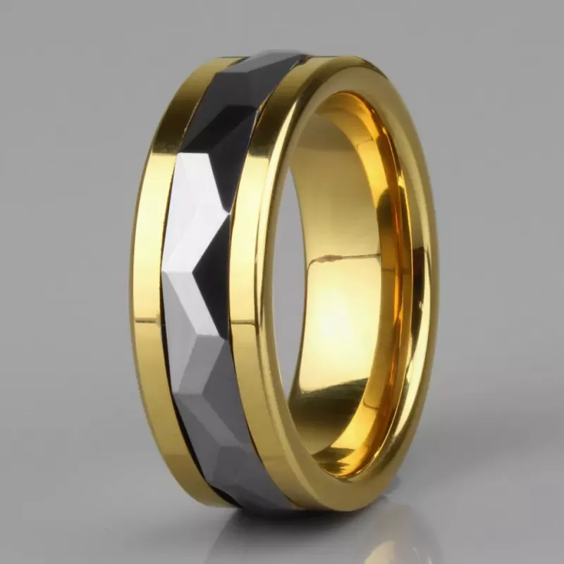 Кольцо антистресс из карбида вольфрама INFY R-TG-1224 с вращающейся серединкой