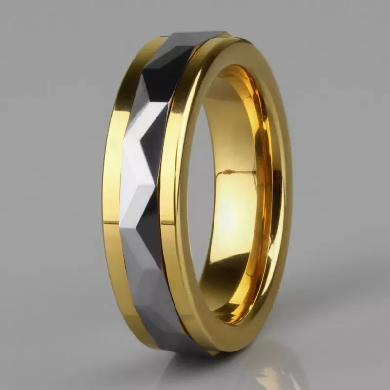 Кольцо антистресс из карбида вольфрама INFY R-TG-1224 с вращающейся серединкой