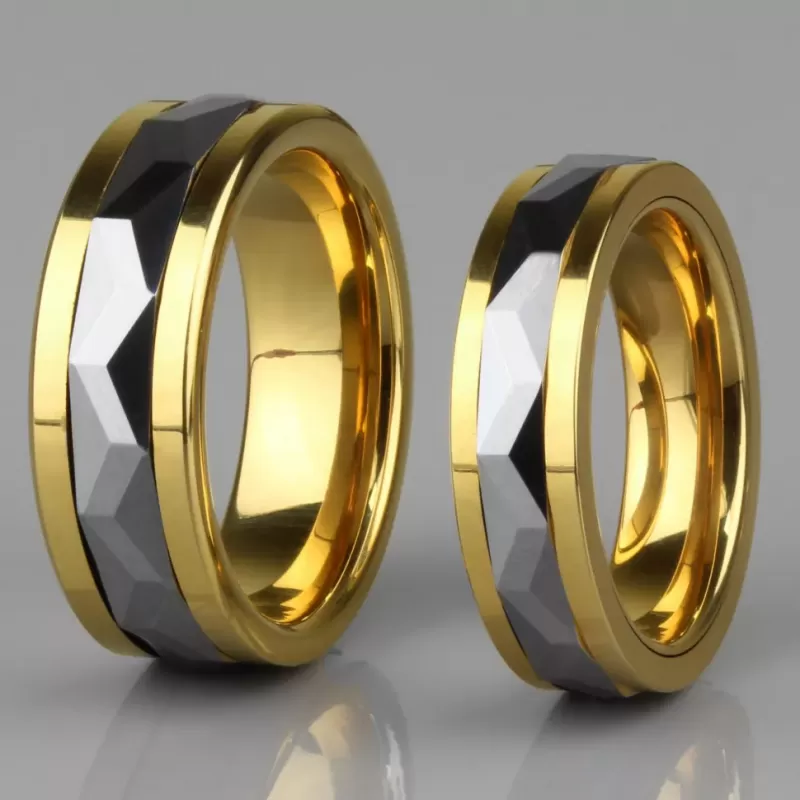 Кольцо антистресс из карбида вольфрама INFY R-TG-1224 с вращающейся серединкой