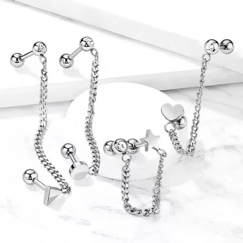 Кафф с цепочкой TATIC JC-015 из стали