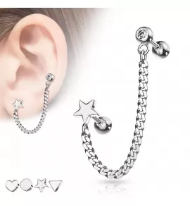 Кафф с цепочкой TATIC JC-015 из стали