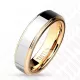 Кольцо из титан-вольфрама (тистена) Tisten R-TS-007 обручальное с покрытием цвета розового золота