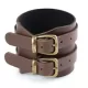 Широкий мужской браслет Scappa A-103 из коричневой кожи