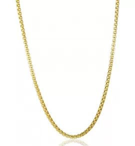 Цепочка из стали Everiot SN-XP-343 венецианское плетение, c золотистым покрытием