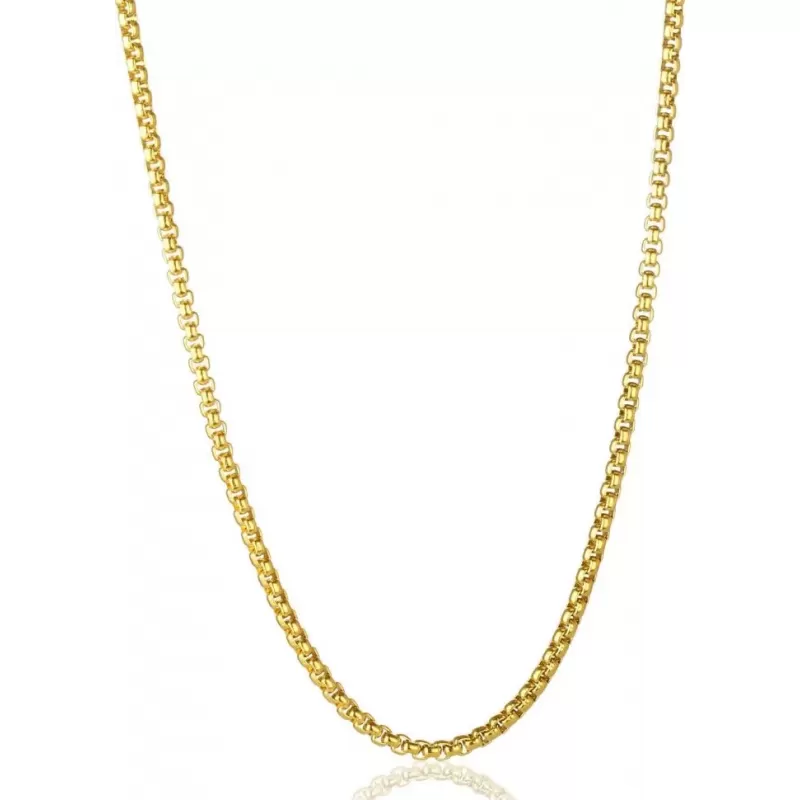 Цепочка из стали Everiot SN-XP-343 венецианское плетение, c золотистым покрытием