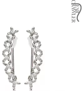 Серьги вдоль мочки TATIC EL-10 с кристаллами