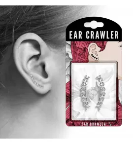 Серьги вдоль мочки TATIC EL-10 с кристаллами