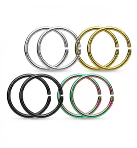 Набор из 6 стальных колец PiercedFish VR-01 серьги для пирсинга септума, хряща уха, носа, брови, губ