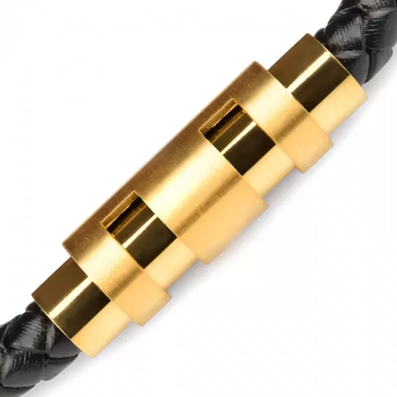 Жесткий кожаный браслет Everiot BC-MJ-1983 незамкнутый