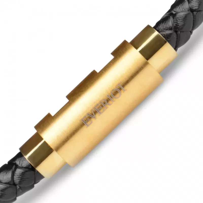 Жесткий кожаный браслет Everiot BC-MJ-1983 незамкнутый