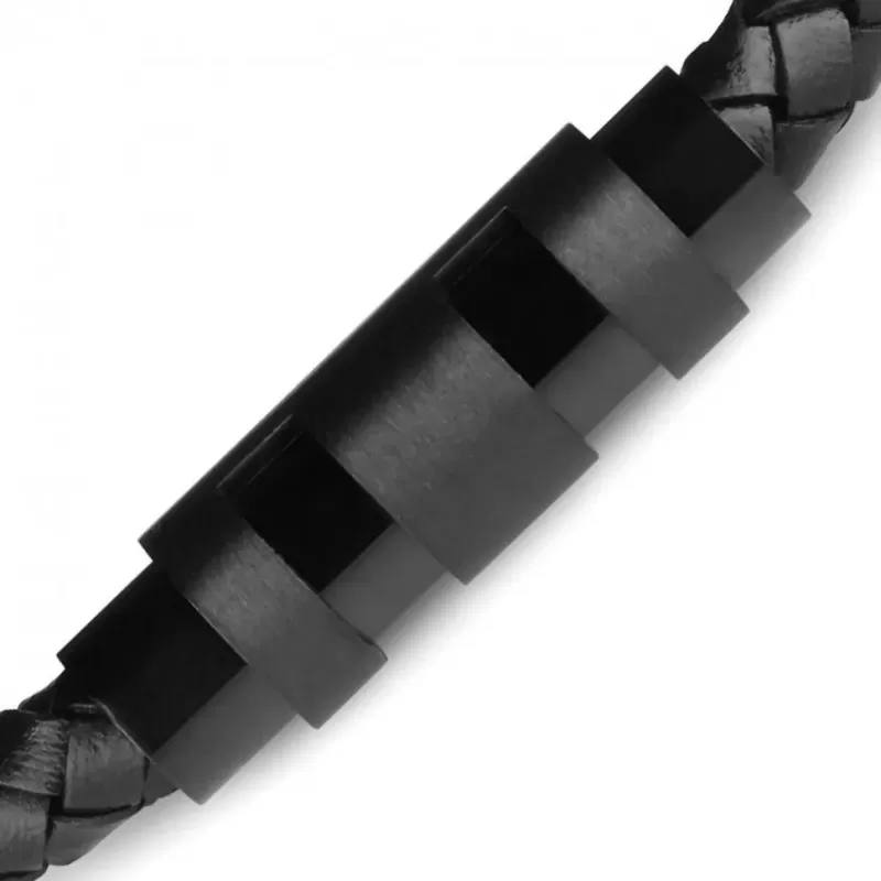 Жесткий кожаный браслет Everiot BC-MJ-1983 незамкнутый