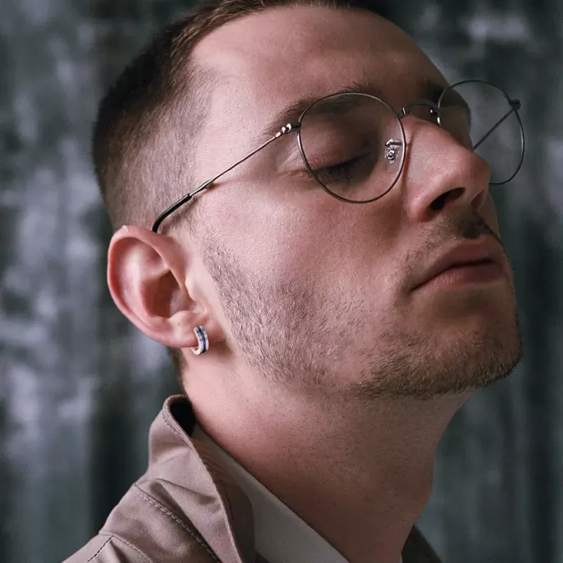 Женские серьги-кольца из медицинской стали Spikes SE3517