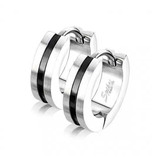 Женские серьги-кольца из медицинской стали Spikes SE3517